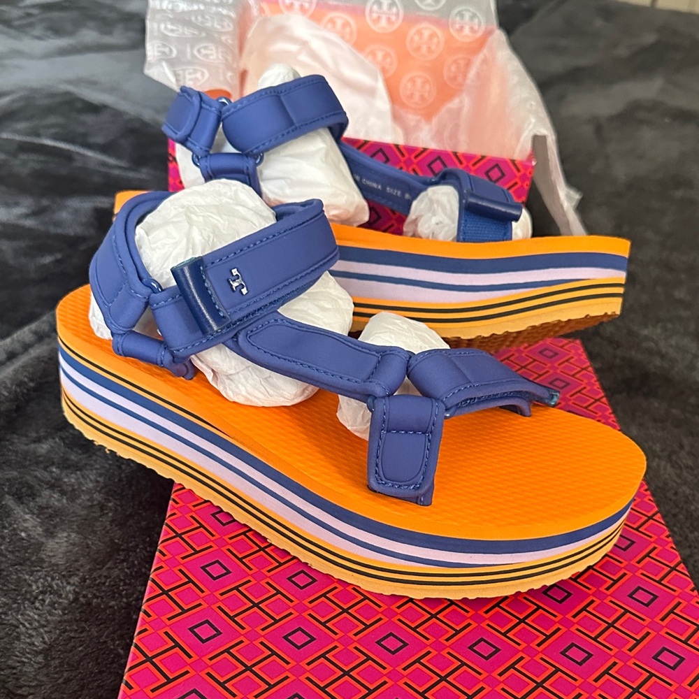 Tory Burch Multicolor Platform Sandals - Picture 4 of 6